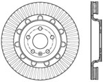 StopTech Ford Flex Sport Drilled/Slotted Rotor, Front Left; 2013-2018