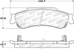 StopTech Street Brake Pads Oldsmobile Bravada, Rear; 1997-2001