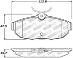 StopTech Sport Brake Pads Ford Mustang, Rear; 2005-2010