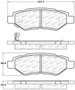 StopTech Street Select Brake Pads Cadillac SRX, Rear