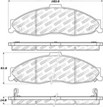 StopTech Street Select Brake Pads Pontiac Firebird, Front; 1998-2002