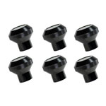 Rugged Ridge 76-86 Jeep CJ Black Billet Stainless Steel Dash Knob Set Billet; 1976-1986