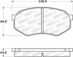 StopTech Street Brake Pads Toyota Pickup Caliper Cast# F18Q, Front; 1989-1995