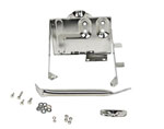 Kentrol 76-86 Jeep CJ Battery Tray with support arm - Polished Silver; 1976-1986