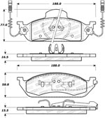 StopTech Street Brake Pads Mercedes-Benz ML320, Front