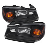 Xtune Saturn Vue 06-07 Crystal Headlights Black HD-JH-SVUE06-AM-BK; 2006-2007