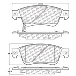 StopTech Street Brake Pads Infiniti Q60 330mm Front & Rear Disc, Front; 2014-2016