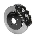 Wilwood 09-13 Nissan 370Z/G37 Aero6 Big Brake Front Brake Kit - Slotted (Black); 2009-2013