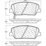 StopTech Street Brake Pads Hyundai Genesis Coupe 3.8, Front