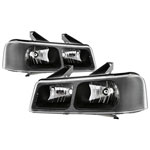 xTune 03-17 Chevrolet Express 1500 OEM Style Headlights - Black (HD-JH-CEX03-OE-BK); 2003-2017