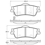 StopTech Street Brake Pads Pontiac G8, Rear; 2008-2009