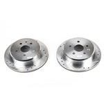 Power Stop 92-98 Lexus SC300 Rear Evolution Drilled & Slotted Rotors - Pair; 1992-1998