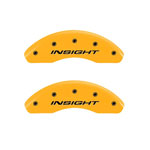 MGP Front set 2 Caliper Covers Engraved Front Insight Yellow finish black ch; 2011-2014