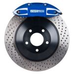 StopTech 99-05 VW Golf/GTi/Jetta Front BBK 1PC Touring 312/ST41 Blue Caliper 328x28 Drilled Rotor; 1999-2005