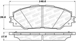 StopTech Street Brake Pads Pontiac Vibe, Front; 2009-2010