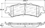 StopTech Street Select Brake Pads GMC Yukon exc Limited Slip Axle, Rear; 2000-2002