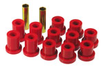 Prothane 56-57 Chevy Full Rear Spring Bushings - Red; 1956-1957