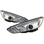 Spyder 15-18 Ford Focus Projector Headlights - Seq Turn Light Bar - Chrome PRO-YD-FF15-LBSEQ-C; 2015-2018