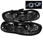 Spyder Chevrolet Camaro Halo LED ( Replaceable LEDs ) Projector Headlights - Smoke - (PRO-YD-CCAM98-HL-SM)