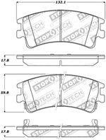 StopTech Street Brake Pads Mazda 6, Front