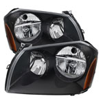 Xtune Dodge Magnum 05-07 Crystal Headlights Black HD-JH-DMAG05-AM-BK; 2005-2007