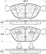 StopTech Sport Brake Pads Audi TT Quattro, Front; 2004-2006