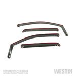 Westin 2017-2018 Honda Ridgeline Wade In-Channel Wind Deflector 4pc - Smoke; 2017-2018