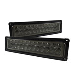 Xtune Chevy C10 88-98 LED Bumper Lights Smoke CPL-CCK94-LED-SM; 1988-1998