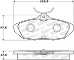 StopTech Street Brake Pads Mercury Cougar, Rear