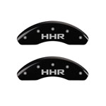 MGP Front set 2 Caliper Covers Engraved Front HHR Black finish silver ch; 2006-2010