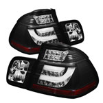 Spyder BMW E46 3-Series 4Dr Light Bar Style LED Tail Lights - Black - (ALT-YD-BE4602-4D-LBLED-BK)