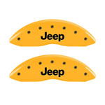 MGP Front set 2 Caliper Covers Engraved Front JEEP Yellow finish black ch