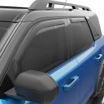 EGR 21-22 Ford Bronco 4 Door In-Channel Window Visors - Matte Black (573565); 2021-2022