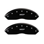 MGP 4 Caliper Covers Engraved Front & Rear MGP Black Finish Silver Char 2009 Toyota Fj Cruiser; 2007-2007