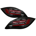 Spyder Porsche 987 Cayman 06-08 / Boxster 09-12 LED Tail Lights - Sequential Signal - Black; 2006-2012