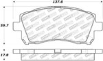 StopTech Street Brake Pads Subaru Legacy, Front; 2000-2001