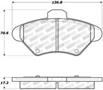 StopTech Sport Brake Pads Mercury Cougar exc Sport Pkg, Front; 1996-1997