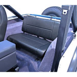 Rugged Ridge Standard Rear Seat Black Denim 55-95 Jeep CJ / Jeep Wrangler