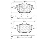 StopTech Sport Brake Pads Audi TT Fr 3/99 - To 6/99, Front; 2000-2000