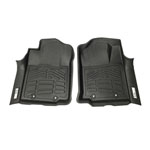 Westin 12-15 Toyota Tacoma Reg/Access/Dbl Cab (double hook) Wade Sure-Fit Floor Liners Front - Blk; 2012-2015