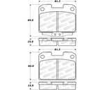 StopTech Street Brake Pads Mitsubishi 3000GT Spyder VR-4, Rear; 1995-1996