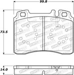 StopTech Street Brake Pads Mercedes-Benz 300E Base Fr Ch# B864308, Front; 1993-1993