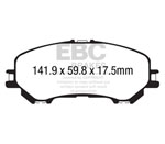 EBC 14+ Nissan Rogue 2.5 2 row seating Yellowstuff Front Brake Pads