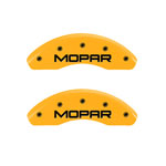 MGP 4 Caliper Covers Engraved Front & Rear Mopar Yellow Finish Black Char 2005 Chrysler Sebring