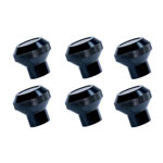 Rugged Ridge Billet Aluminum Dash Knob Set Black 76-86 Jeep CJ; 1976-1986