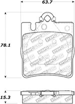 StopTech Street Brake Pads Mercedes-Benz SLK350, Rear