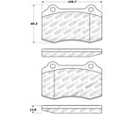 StopTech Street Brake Pads Volvo S60 R 330mm Front Disc, Rear; 2004-2007