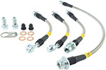 StopTech 08-11 Scion xB Rear Stainless Steel Brake Lines; 2008-2011