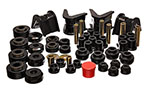 Energy Suspension 73-79 Ford F-150 Pickup 4WD Black Hyper-flex Master Bushing Set; 1973-1979