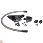 Fleece Performance 03-07 Manual Transmission Cummins Coolant Bypass Kit w/ SS Braided Line; 2003-2007